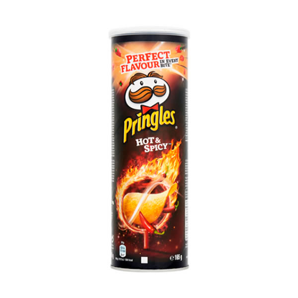 چیپس ۱۶۵ گرمی پرینگلز هات اسپایسی pringles HOT AND SPICY