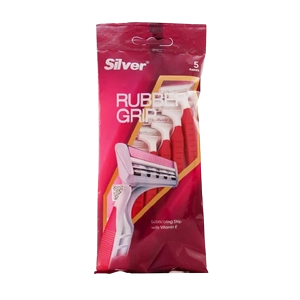 تیغ چند بار مصرف 2 لبه زنانه 5 عددی سیلور