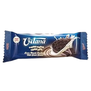 بیسکوئیت کاکائویی با کرم کاکائو 85 گرمی ویتانا