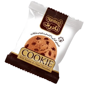 کوکی با کشمش و چیپس کاکائویی نادری