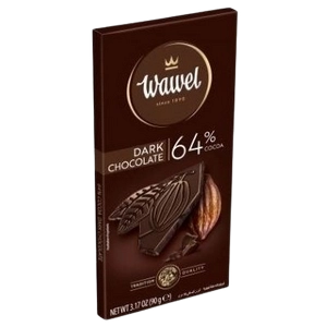 شکلات تلخ 64 درصد 100گرم واول