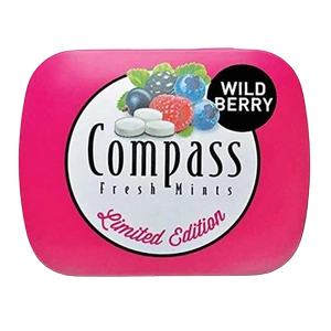 قرص خوشبو کننده دهان شوگر فری وایلد بری کامپاس آلمانی 14 گرمی KH
