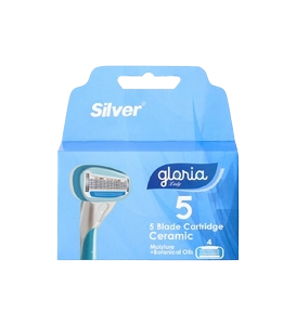 تیغ یدک سیستم 5 لبه گلوریا 5 زنانه آبی