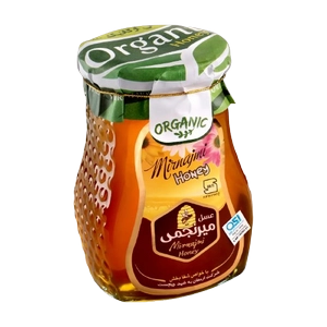 عسل 500 گرم شیشه طبی ارگانیک میر نجمی