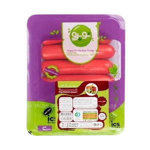 سوسیس پاپریکا ( فلفل دلمه ای )وکیوم 300 گرمی گیاهی نوپرو