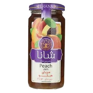 مربای هلو شیشه بلند 310 گرمی شانا