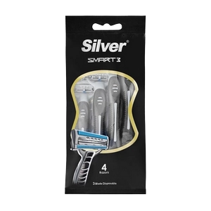 تیغ چن بار مصرف سه لبه اسمارت 4 عددی سیلور
