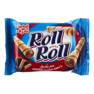 ویفر رول با مغزی فرآورده کاکائویی نادری