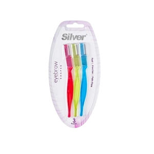 تیغ چند بار مصرف یک لبه ابرو زنانه ( بلیستر 3 عددی ) سیلور